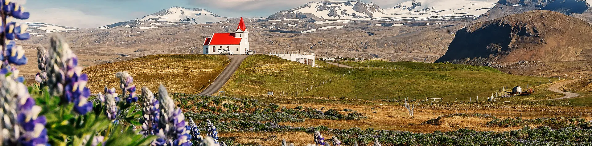 Ingjaldshol church in Vík, south Iceland.