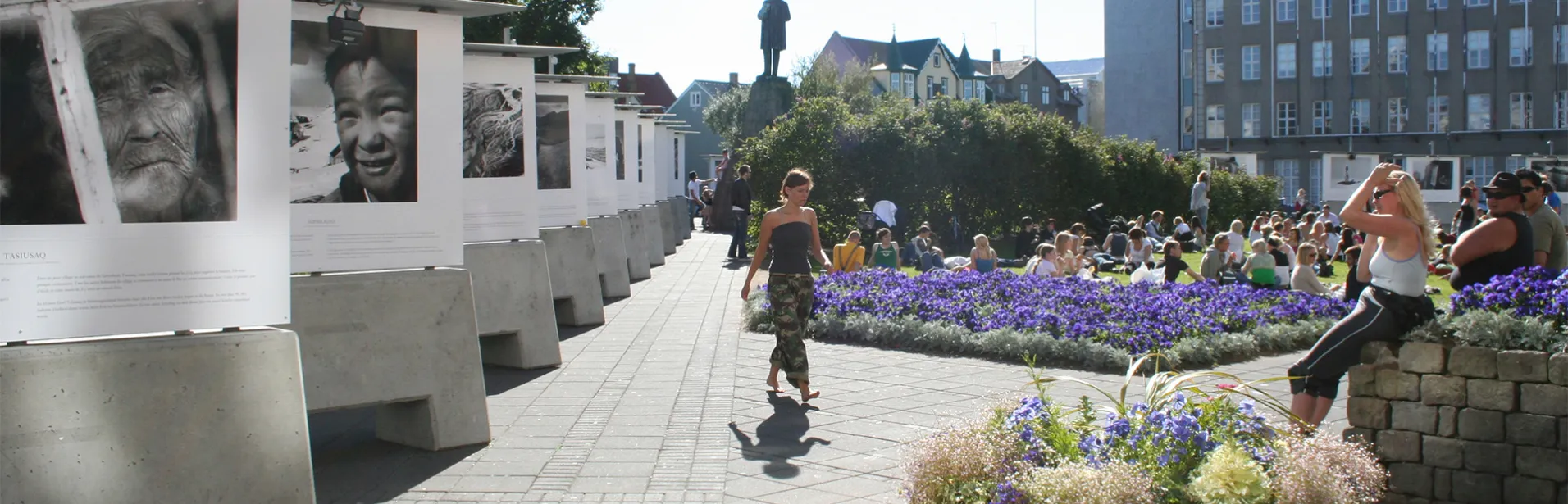 austurvollur, reykjavik, summer, iceland