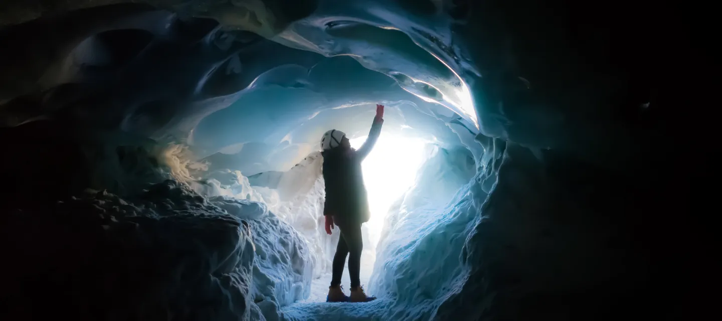 Ice cave in Iceland.